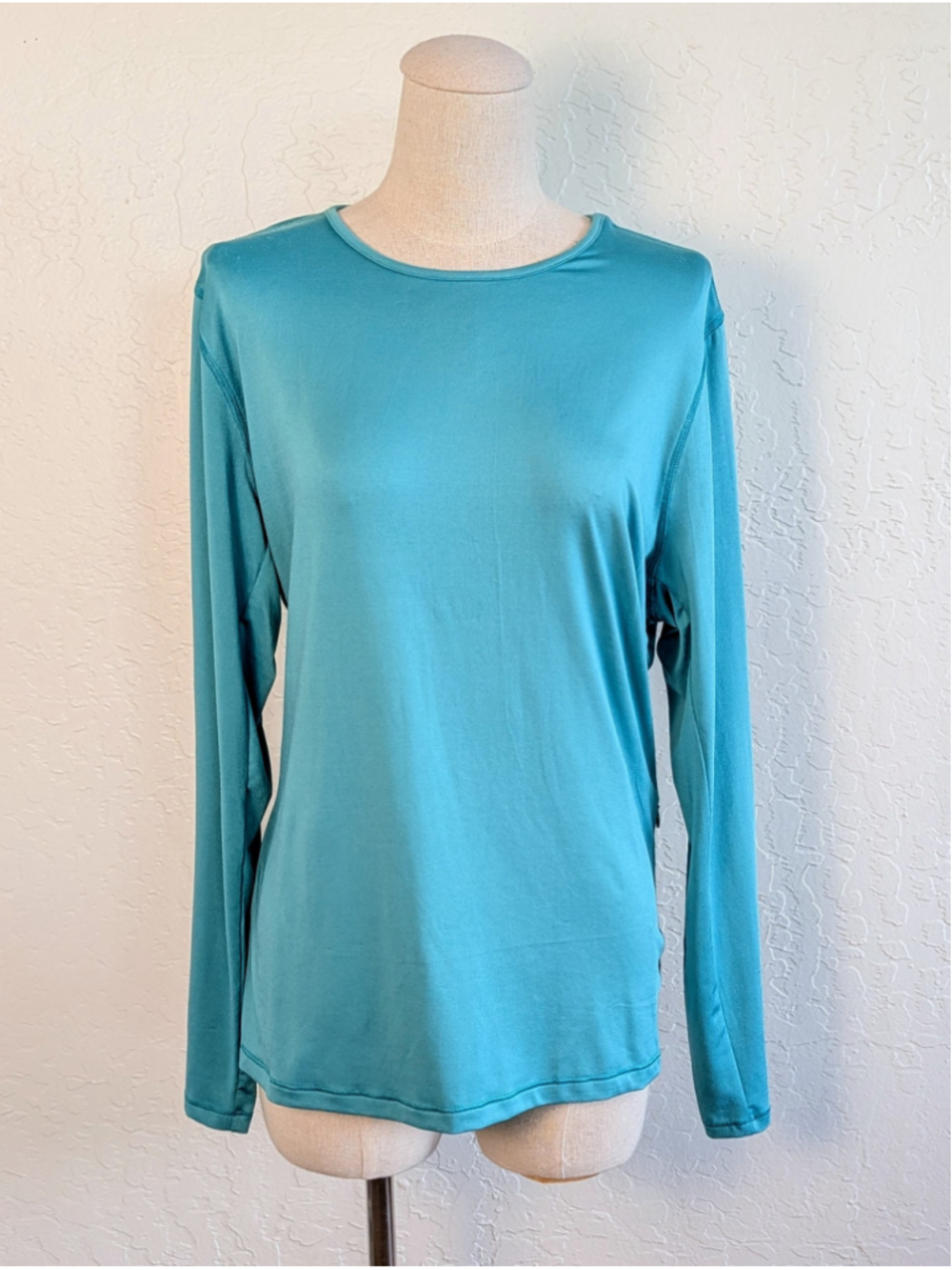32 Degrees Cool Womens XL Aqua UPF 50 Long Sleeve Sun Protection Shirt Pocket